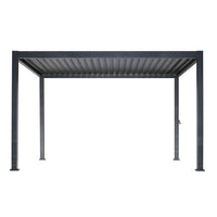 Sanctuary Louvered Aluminium Pergola Charcoal 3x4