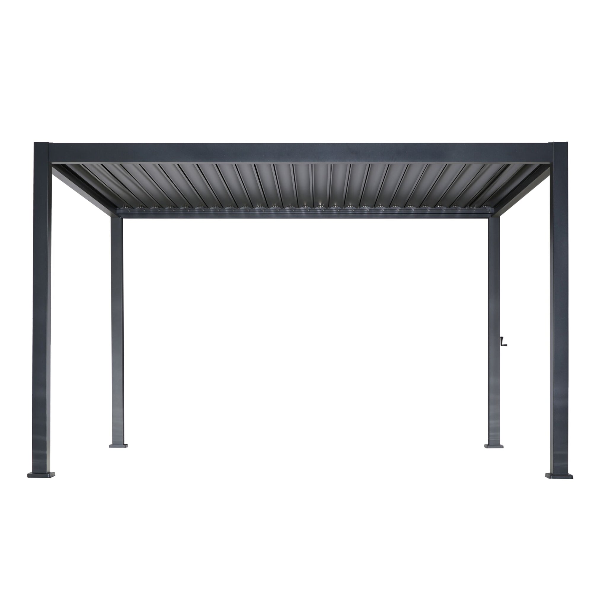 Sanctuary Louvered Aluminium Pergola Charcoal 3x4