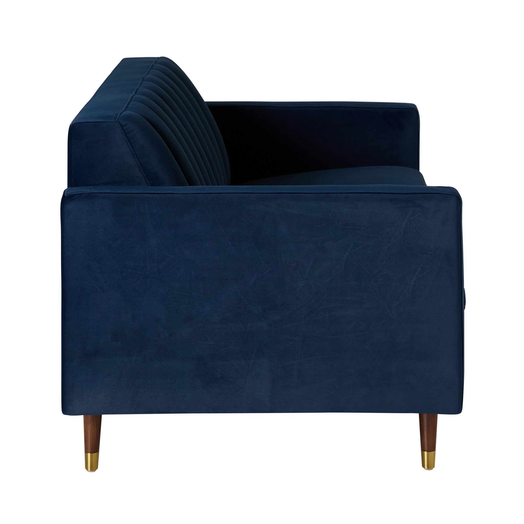 Stitch 2 Seater Velvet Sofa Indigo
