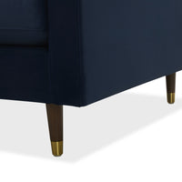 Stitch 3 Seater Velvet Sofa Indigo