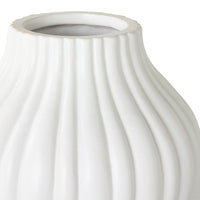 Coral Ribbed Vase