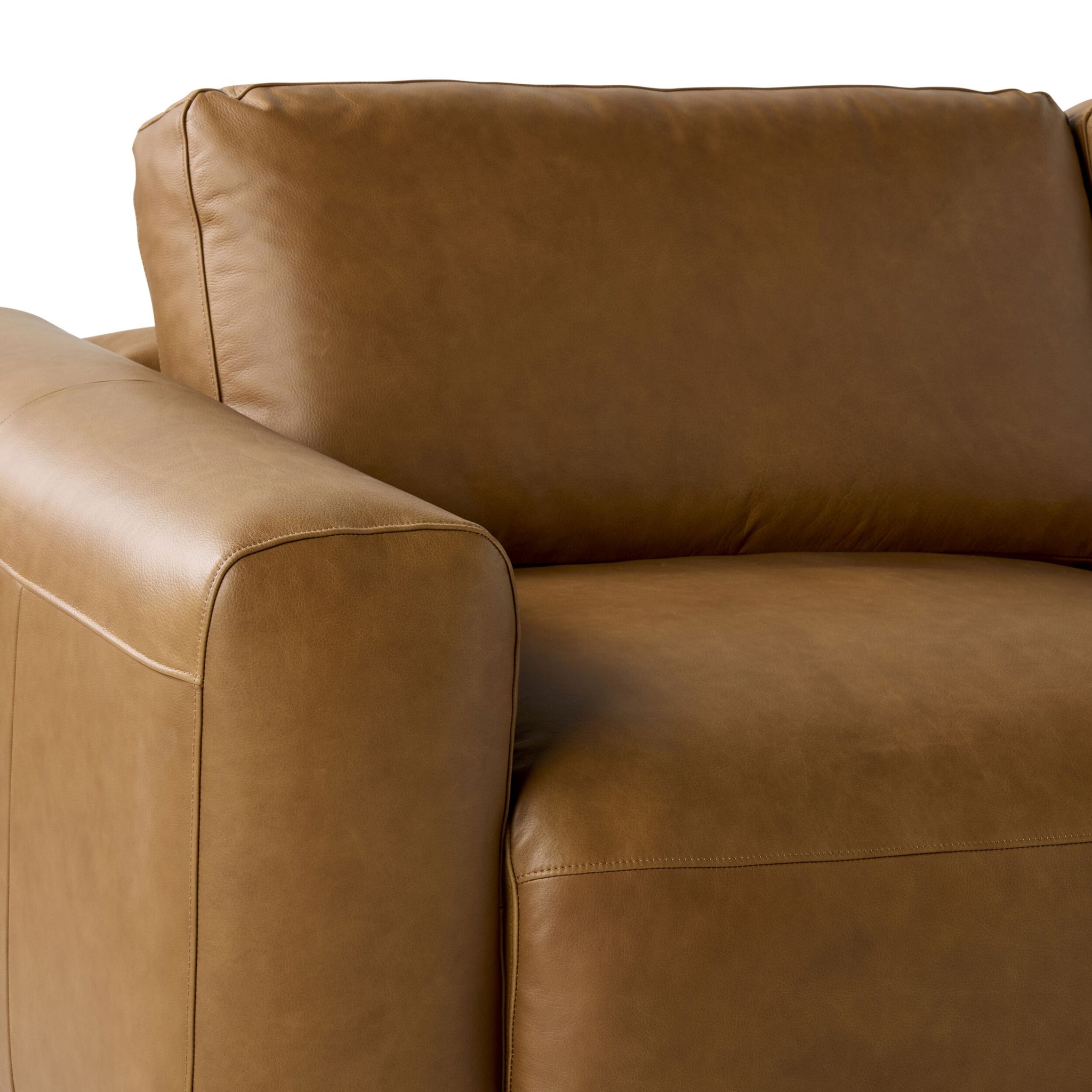 Ryder 3 Seater Leather Sofa Dakota Light Chestnut