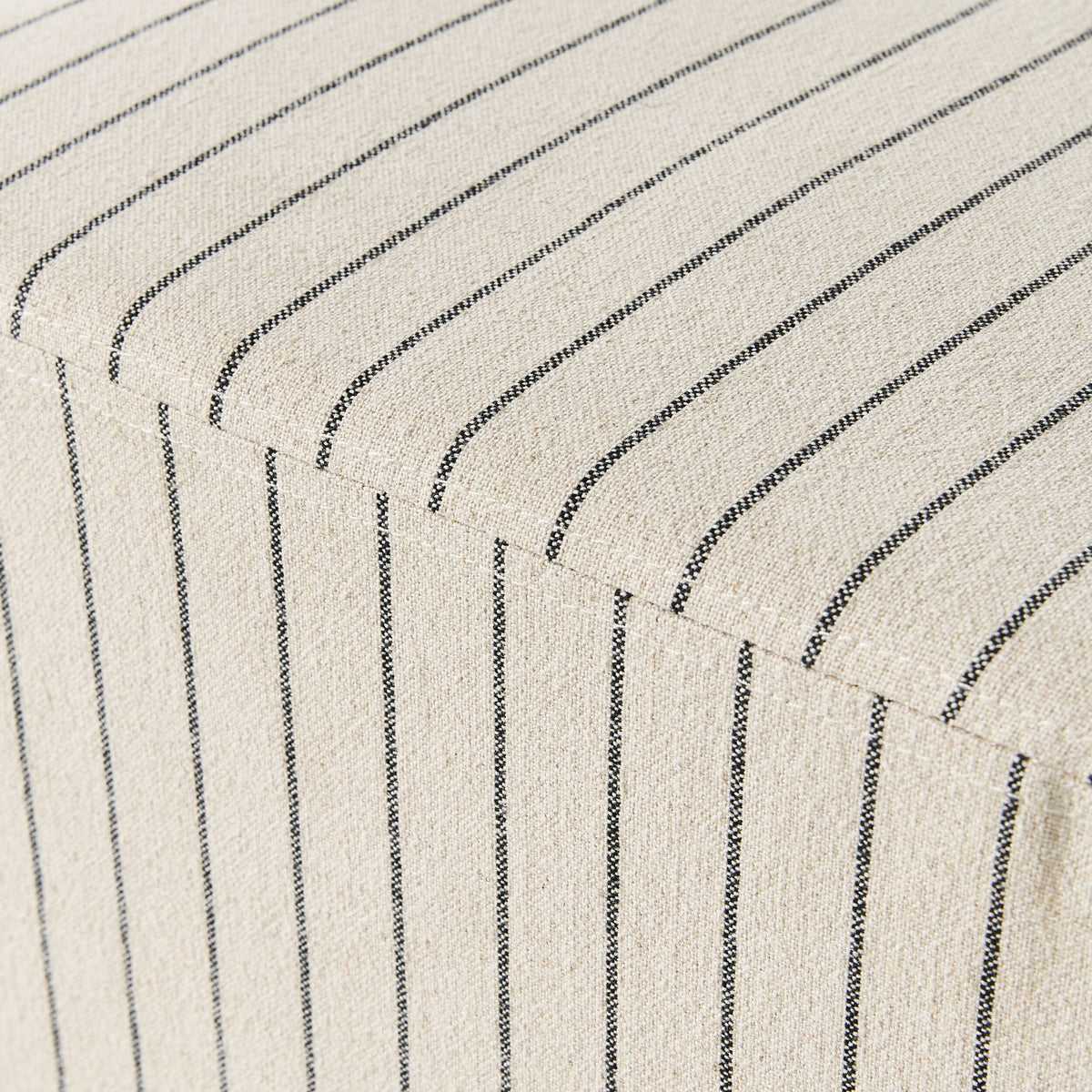 Torino Square Ottoman Alexandra Linen Stripe