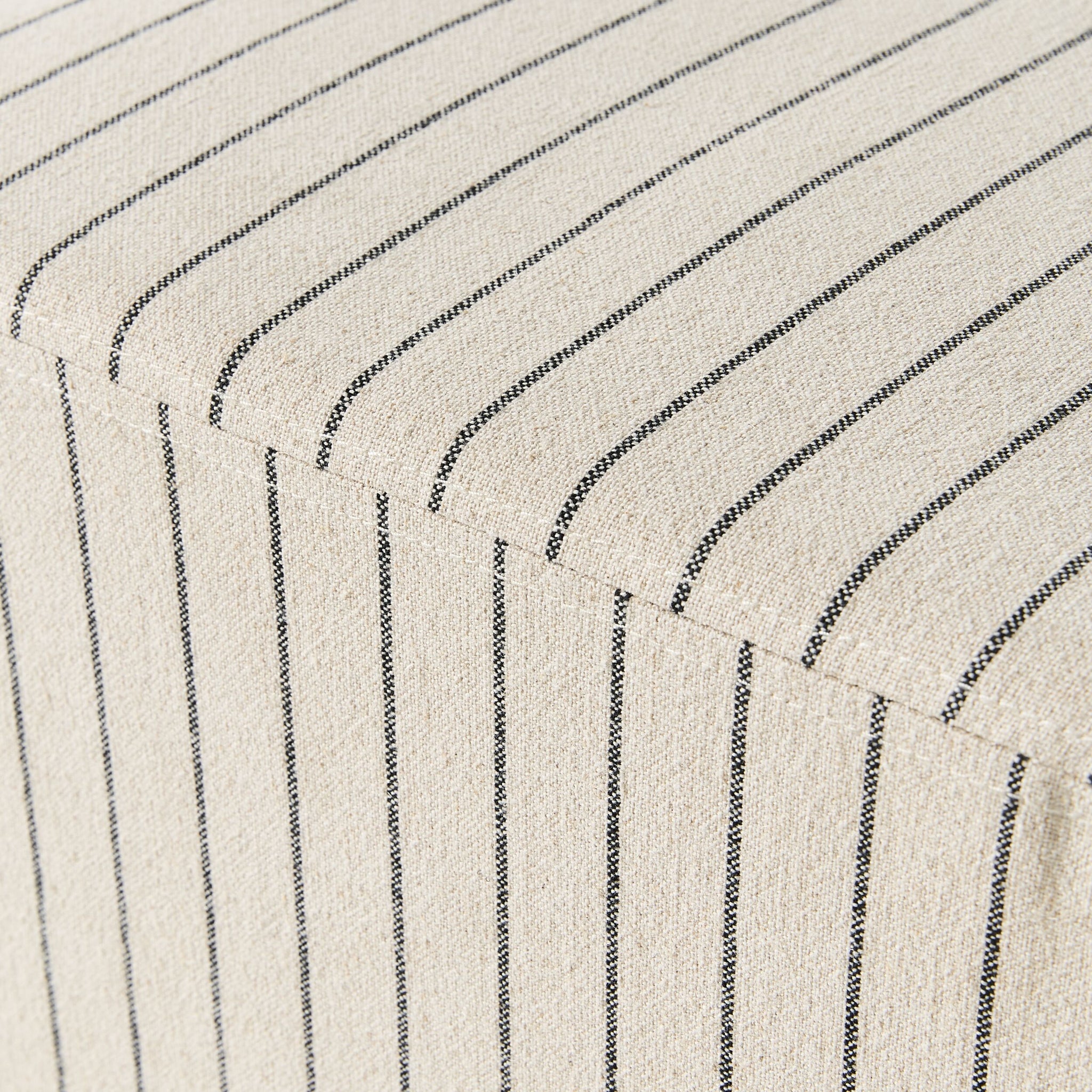 Torino Square Ottoman Alexandra Linen Stripe