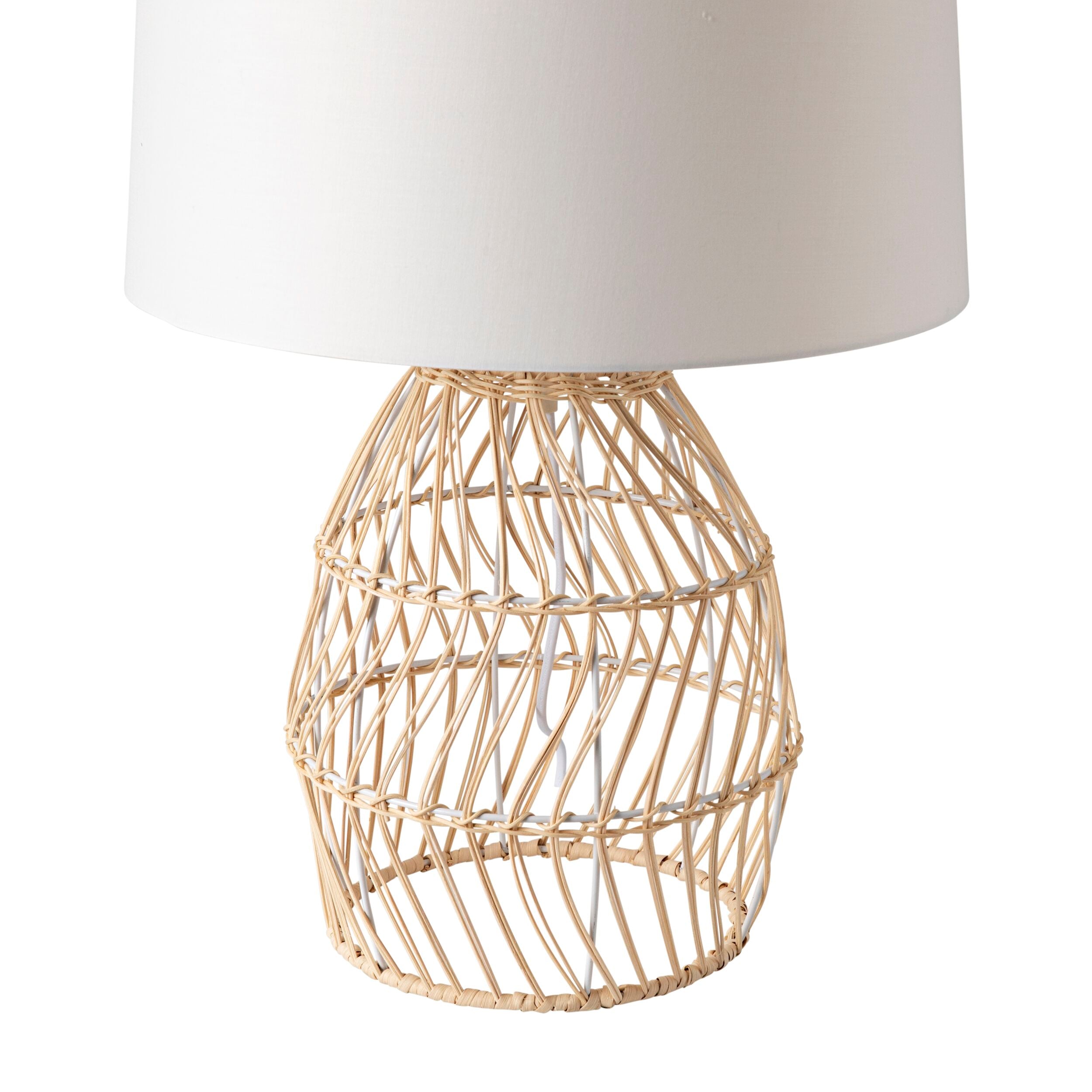 Lucille Rattan Woven Natural/Cream Table Lamp 45x34cm