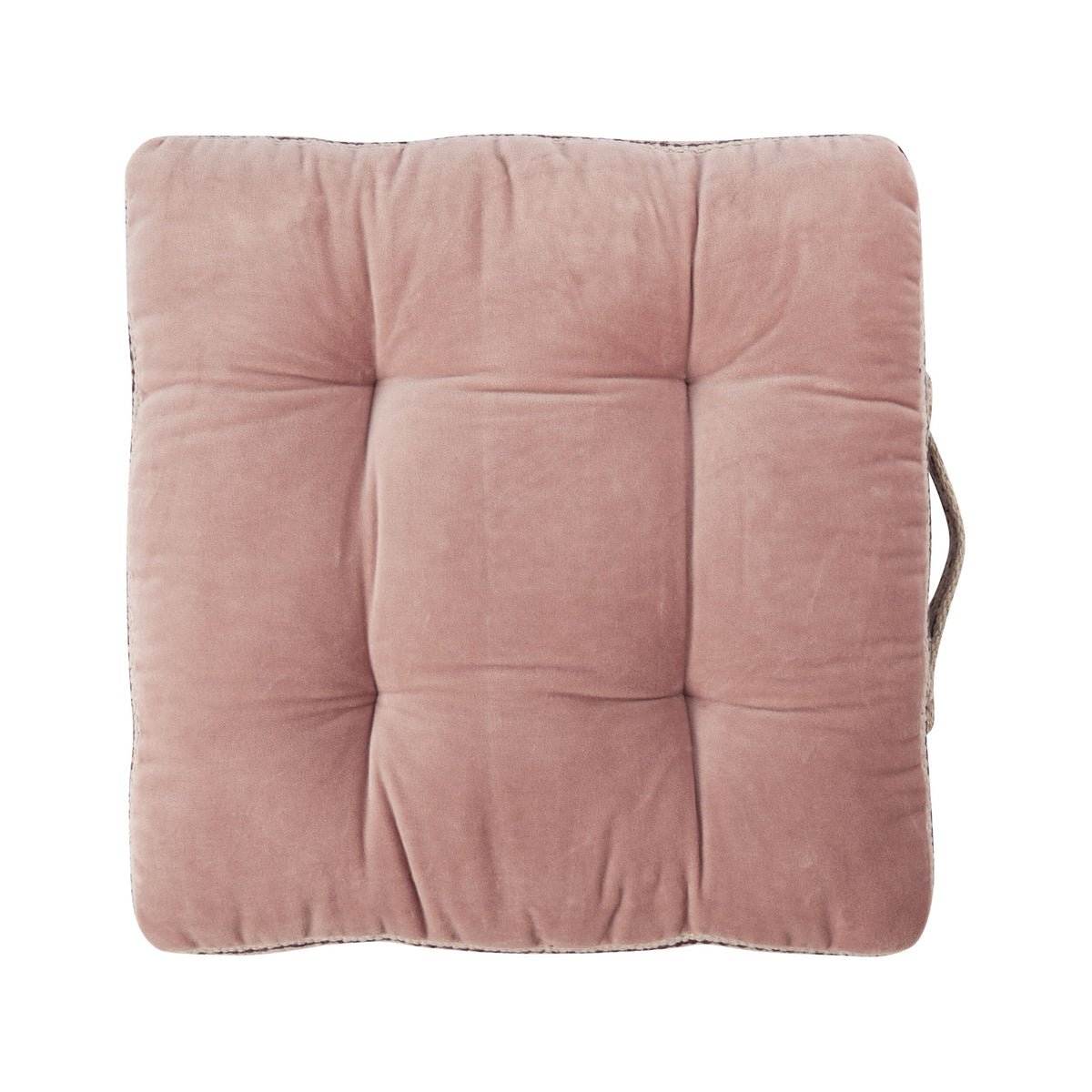 Sierra Cotton Velvet Seat Cushion Dusty Rose