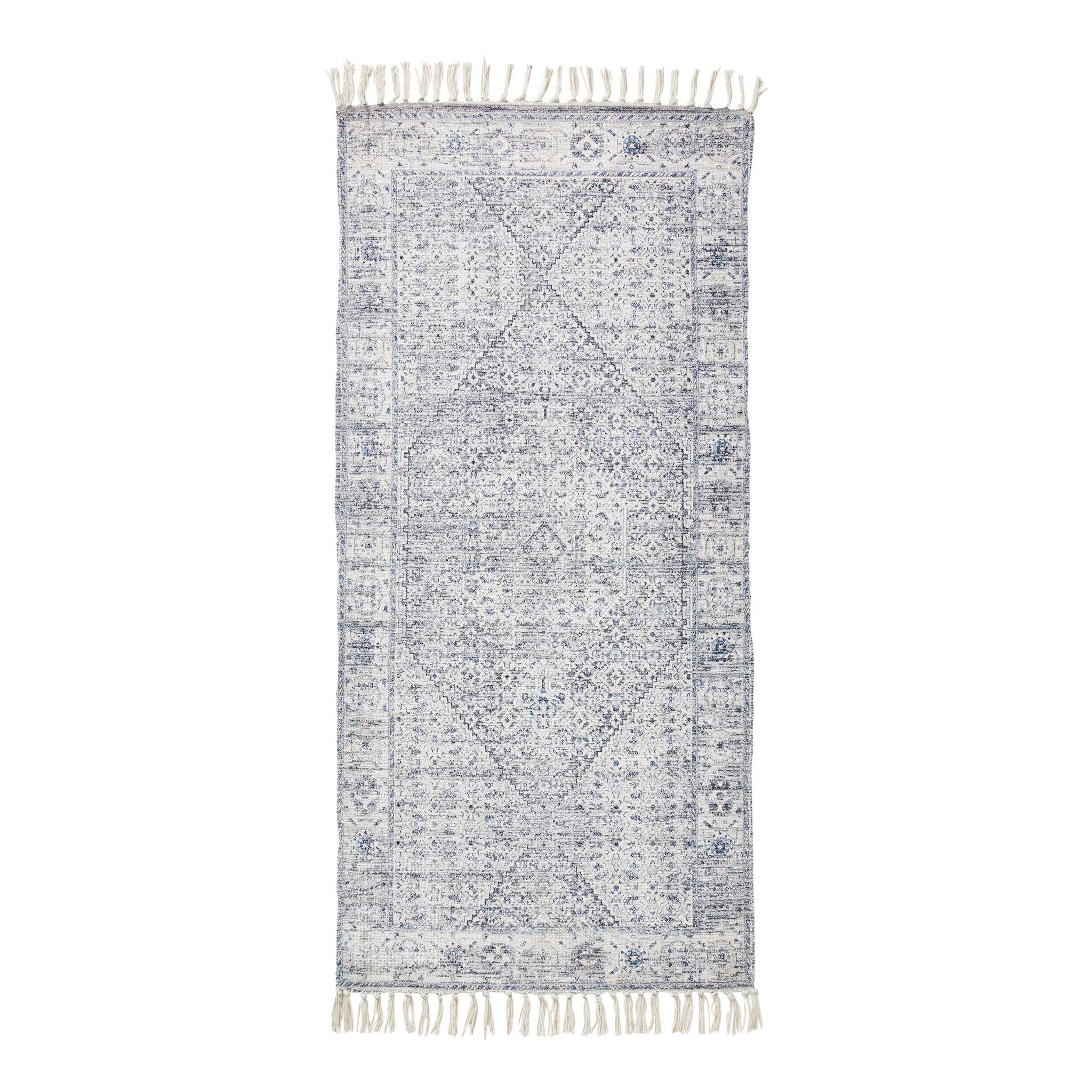 Aditya Vintage Blue Reversible Rug 70x150cm