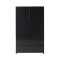 Avalon 2 Drawer Wardrobe Black