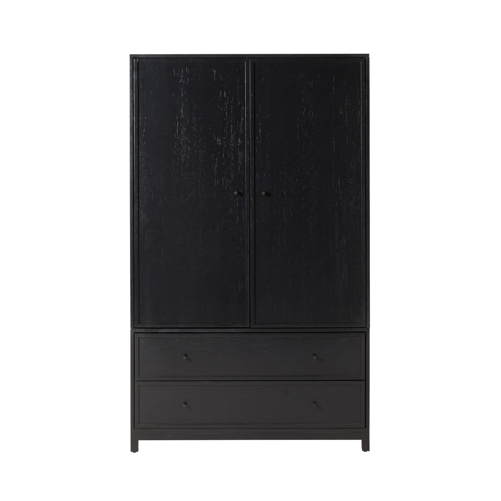 Avalon 2 Drawer Wardrobe Black