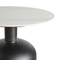 Marble Top Side Table with Bulb Base 50cm