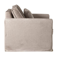 Huxley Luxe Velvet Armchair Natural Custom C-004