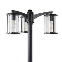 Dover 3 Light Exterior Lamp Post Black 200cm