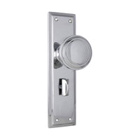 0732P Door Knob Milton Privacy Pair Chrome Plated H200xW50xP73mm