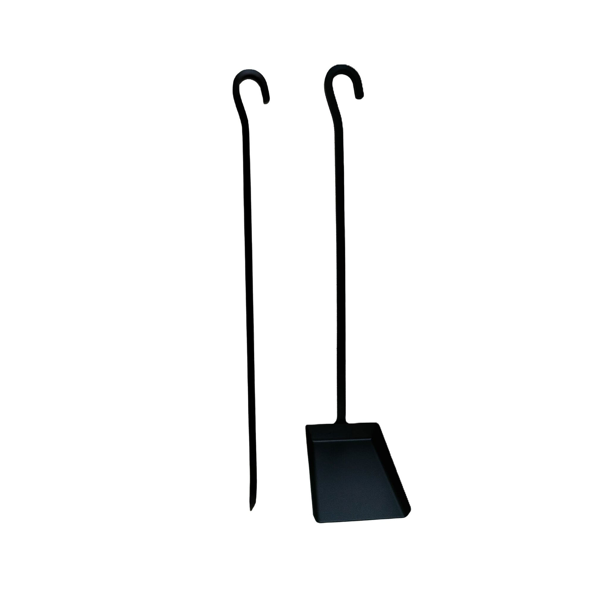Fire Pit Shovel & Poker Set Black