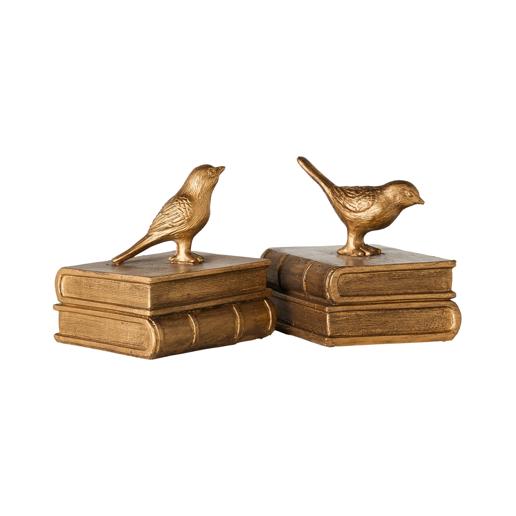 Brass Songbird Bookends