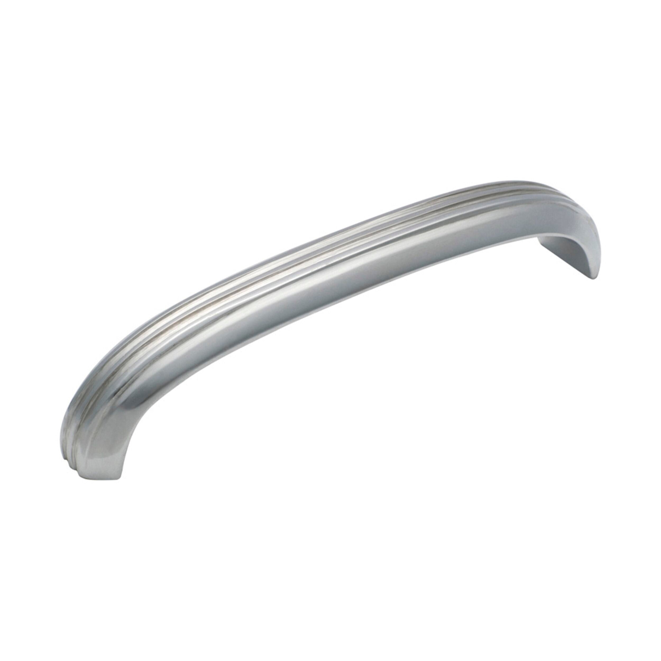 3446 Cabinet Pull Handle Deco Curved Large Chrome Plated L125xW20xP25mm