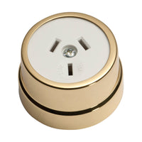 5480 Socket Traditional White Mechanism Polished Brass D50xP30mm