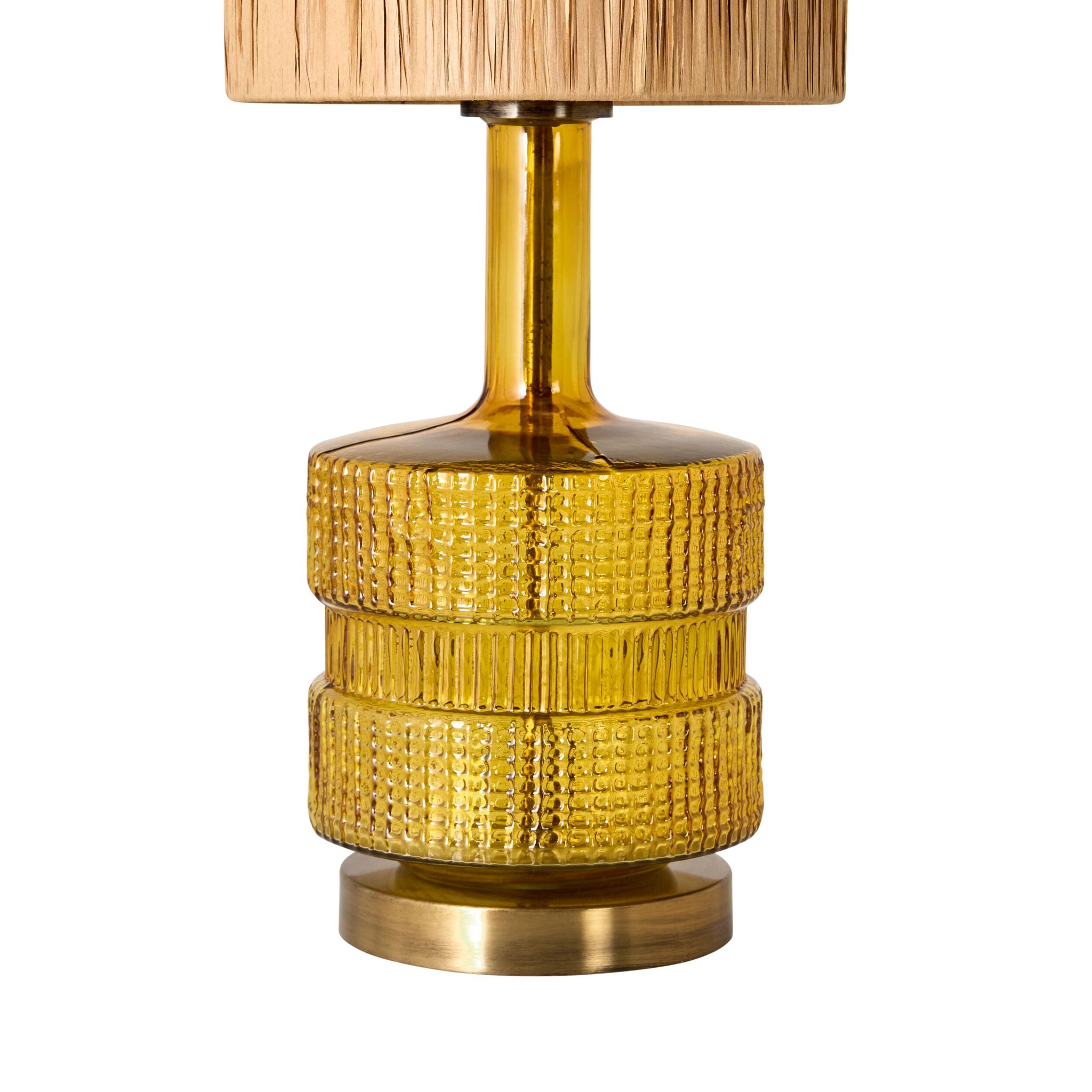 Rosa Glass Table Lamp Amber 60cm