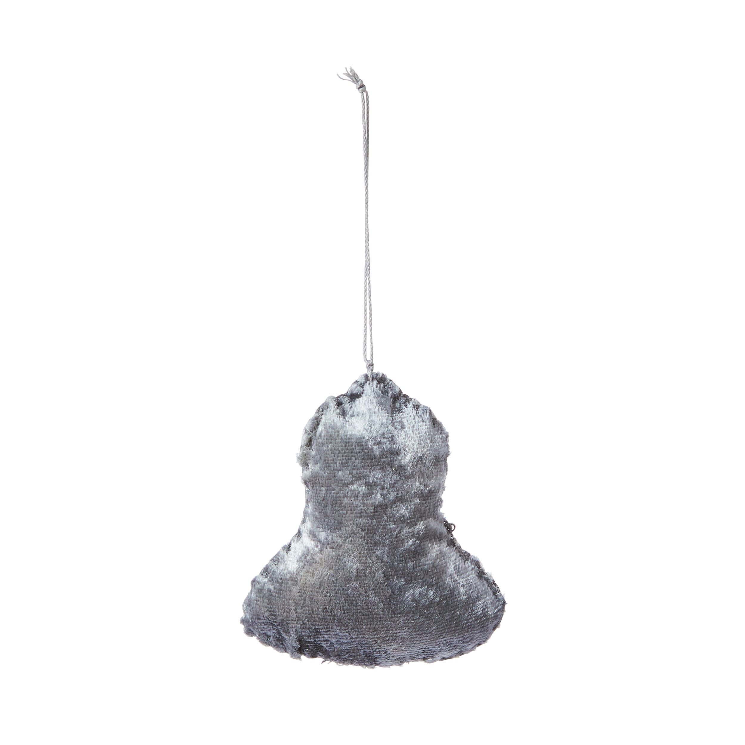 Velvet Bell Handwoven Ornament 10x8.5x3cm