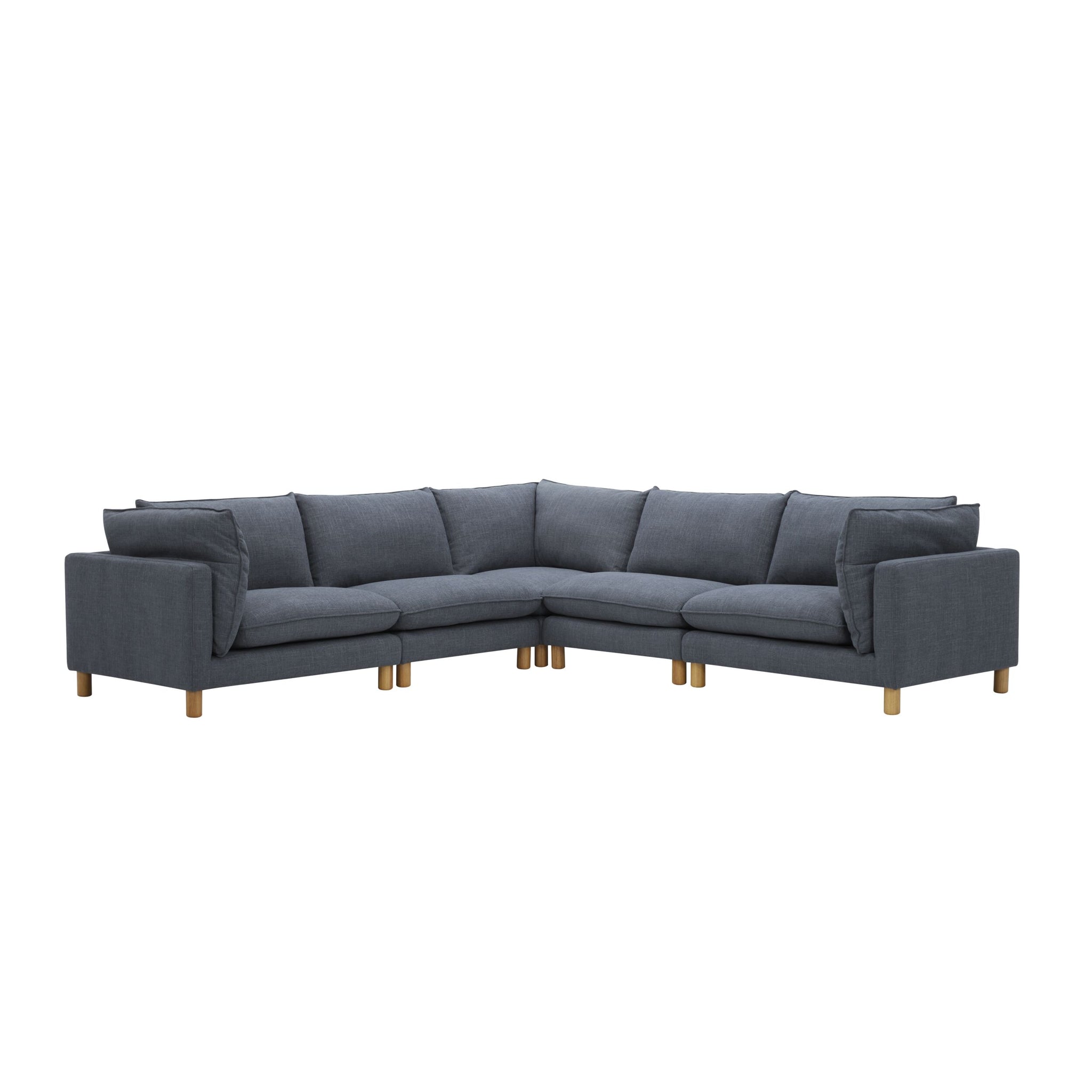 Whitehaven 5 Piece Modular Corner Sofa Atlantic Blue