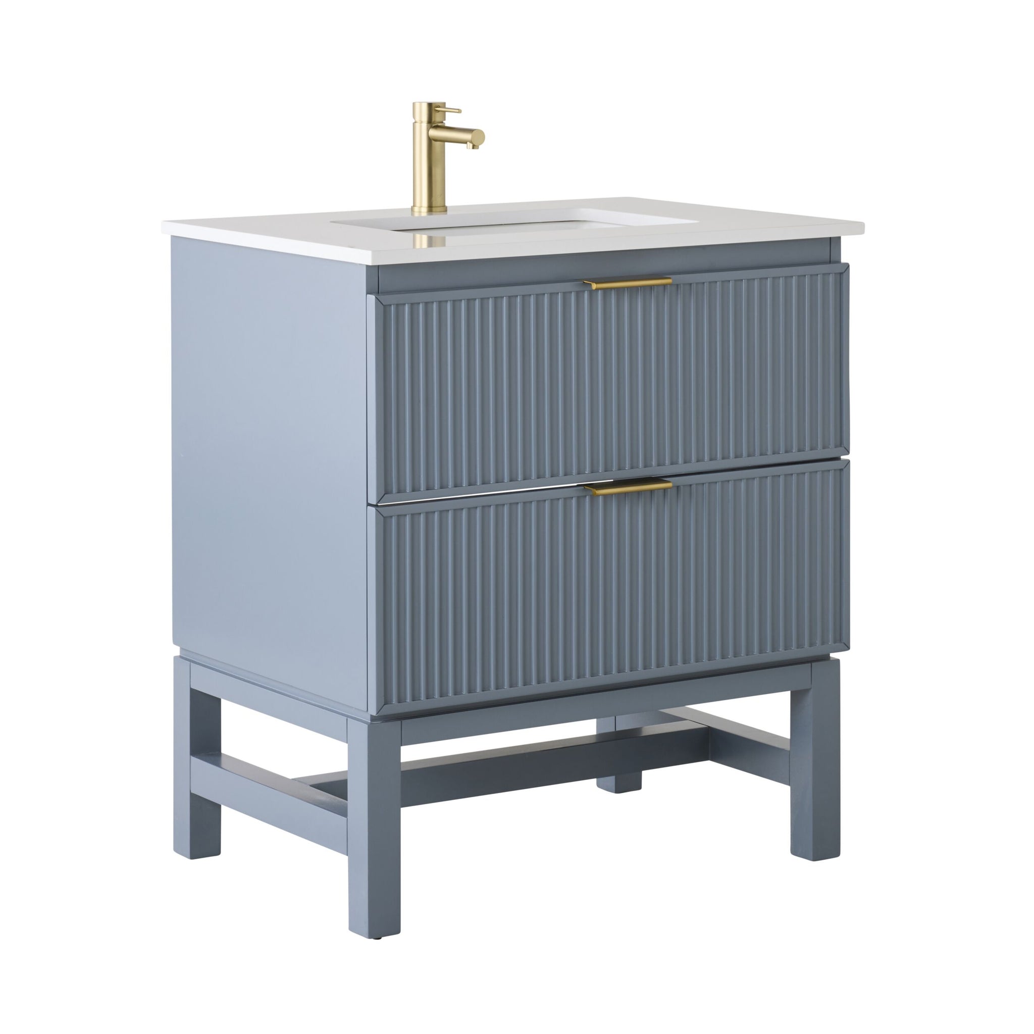 Lennox Single Vanity Slate Blue 790mm