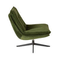 Dean Swivel Chair Velvet Olive Green