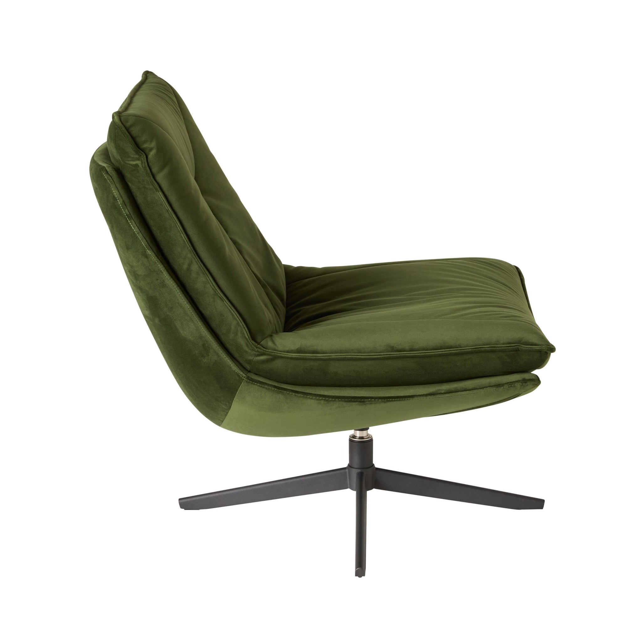 Dean Swivel Chair Velvet Olive Green
