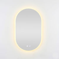 Bowen Oval LED Vanity Mirror Silver 60x100cm