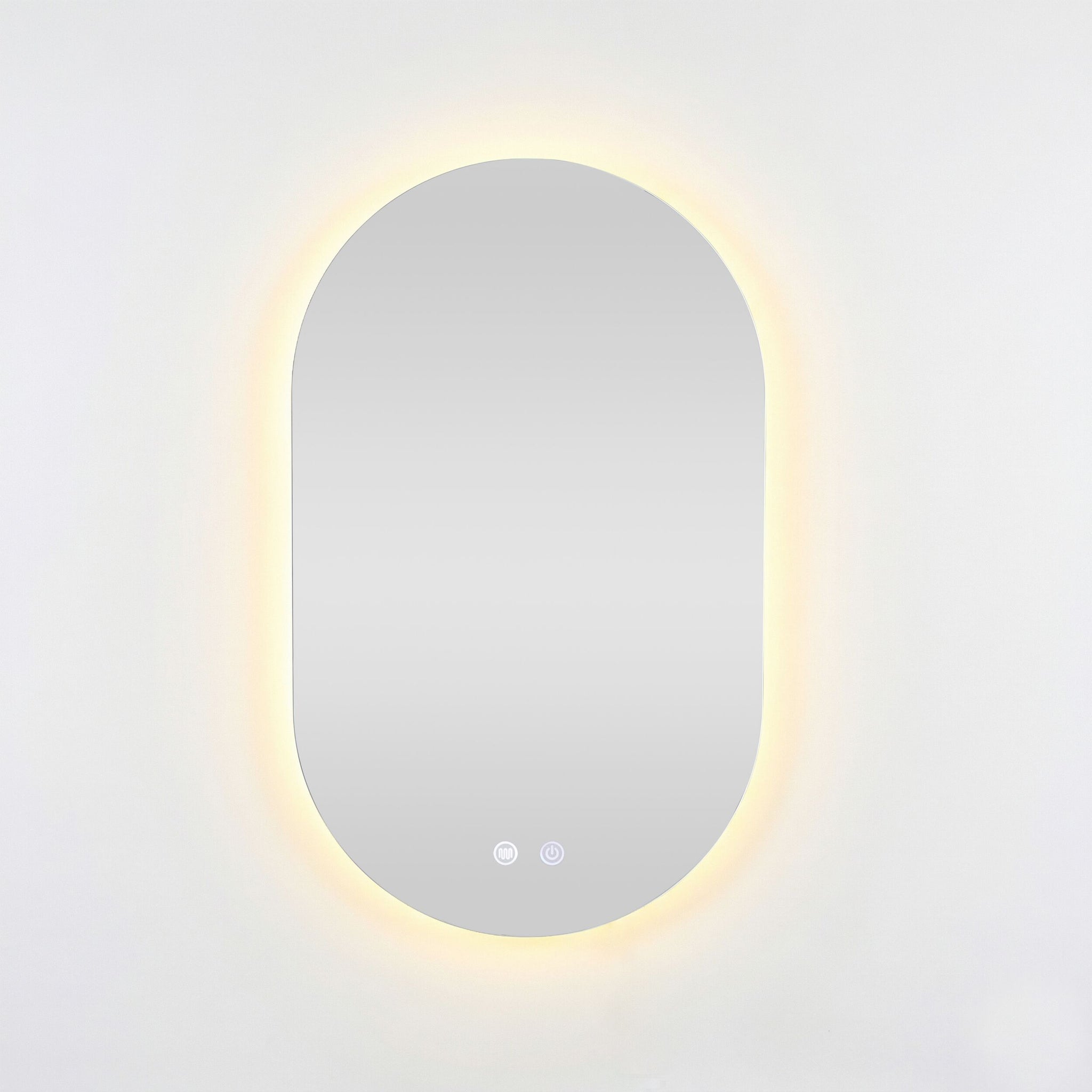 Bowen Oval LED Vanity Mirror Silver 60x100cm