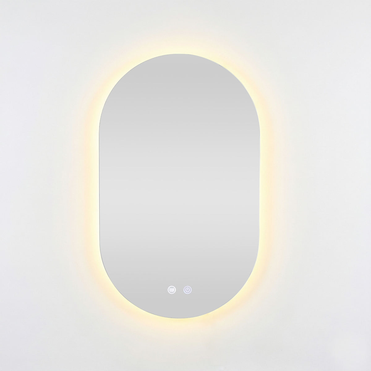 Bowen Oval LED Vanity Mirror Silver 60x100cm