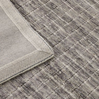 Charcoal Grid Handloom NZ Wool Rug 150x240cm