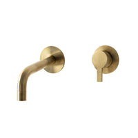 Malvern Wall Basin / Bath Mixer Set Brushed Brass