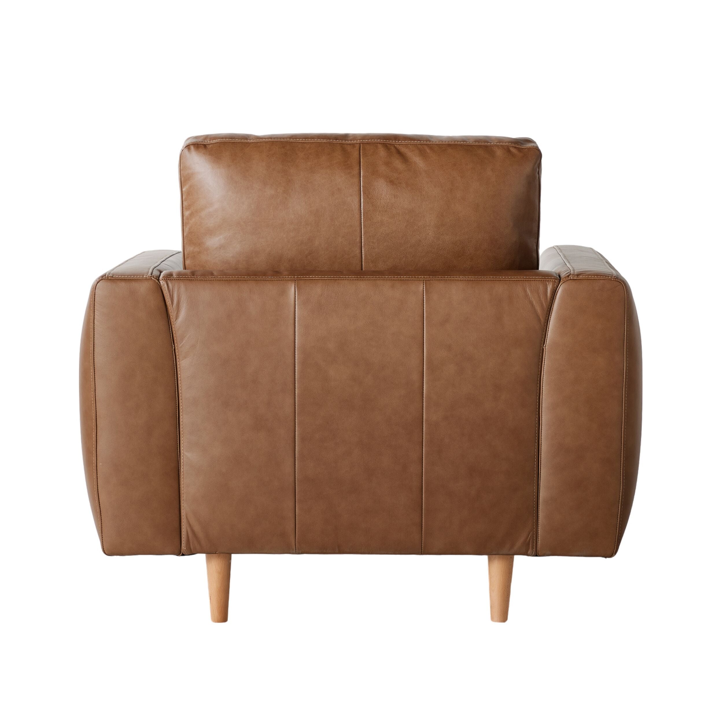 Harrison Leather Armchair Dakota Chestnut