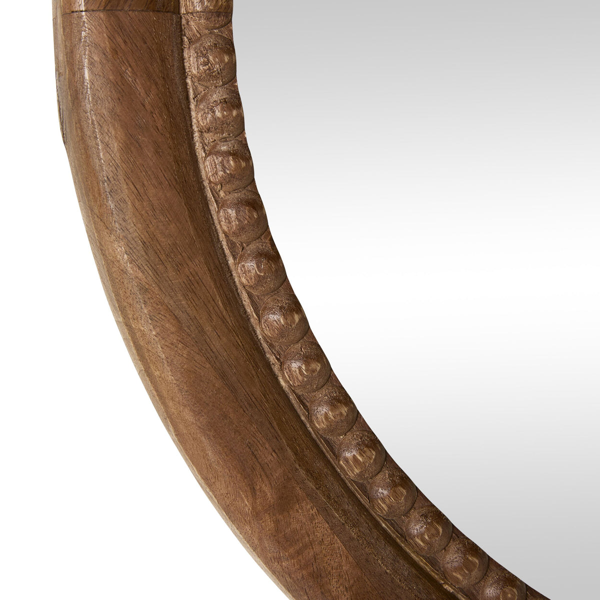 Gosford Bobble Wooden Round Mirror 61cm