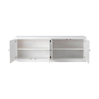 Armand 4 Door Book Cabinet 240 x 83cm White