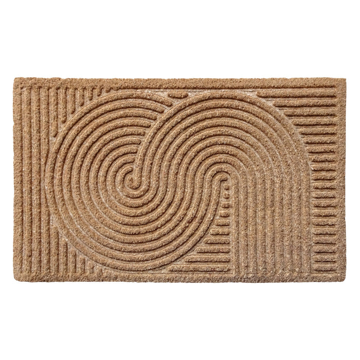 Swirl Vinyl Back Coir Doormat 75x45cm