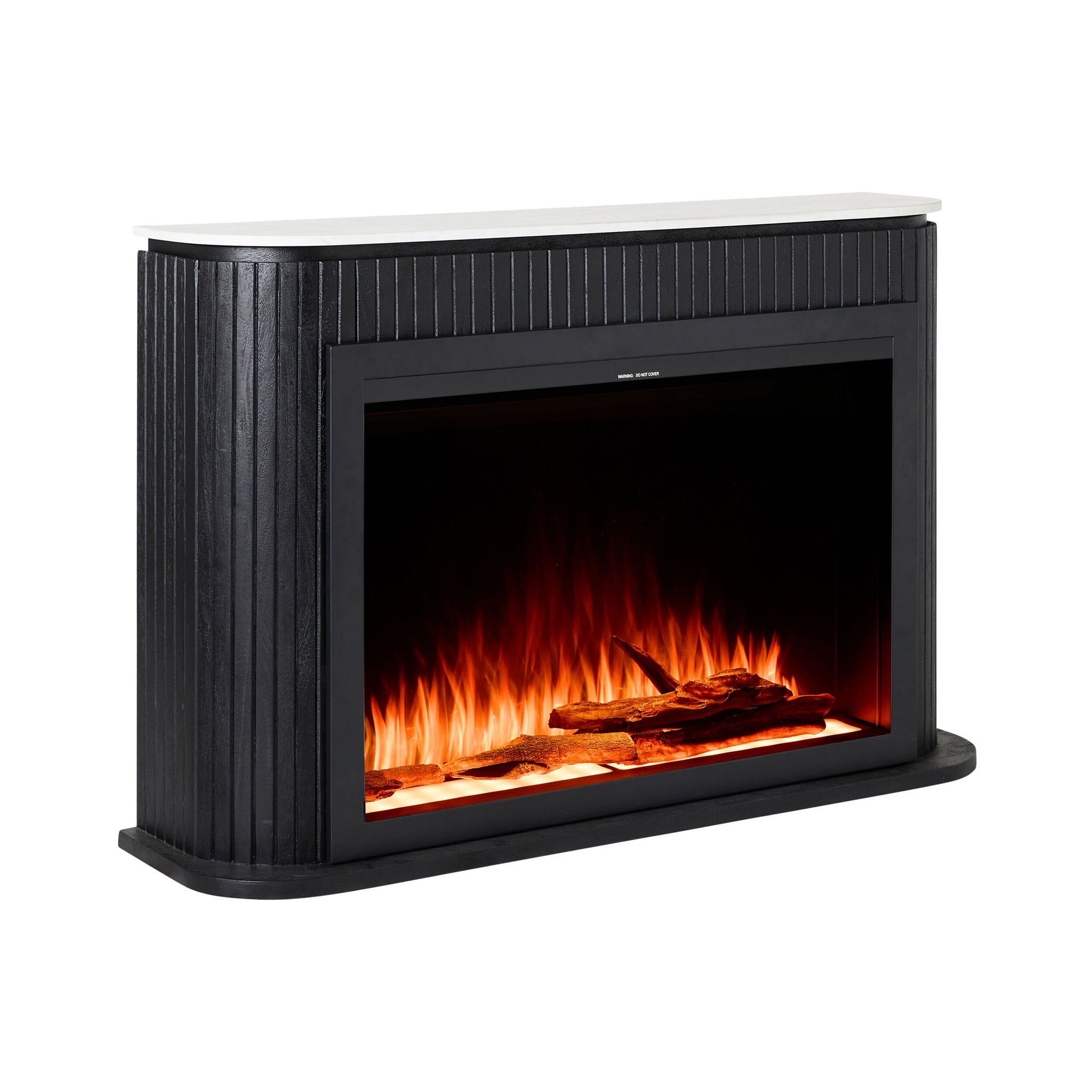 Deva Fireplace Black with Insert Package