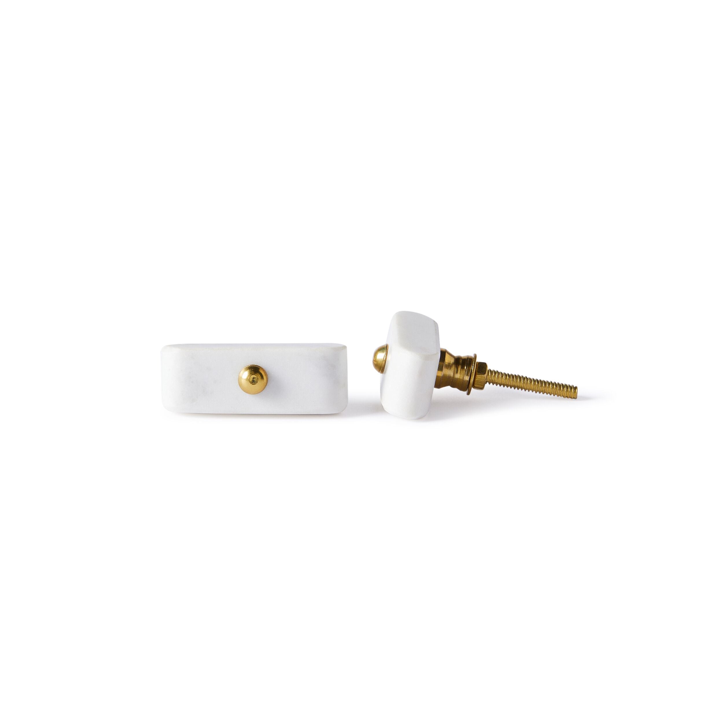 Ara White Pin Detail Knob 5.5cm