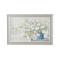 White Bouquet Framed Print 60x90cm