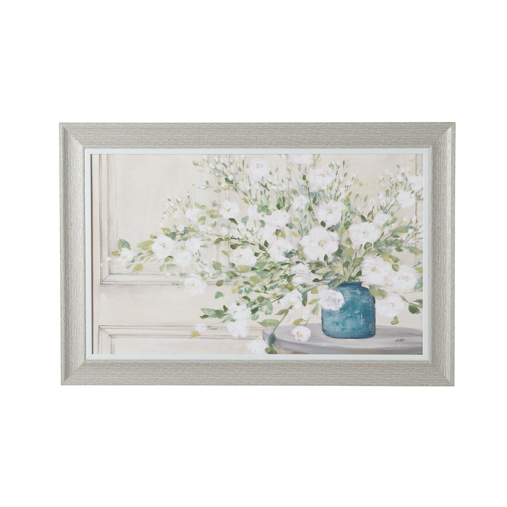 White Bouquet Framed Print 60x90cm