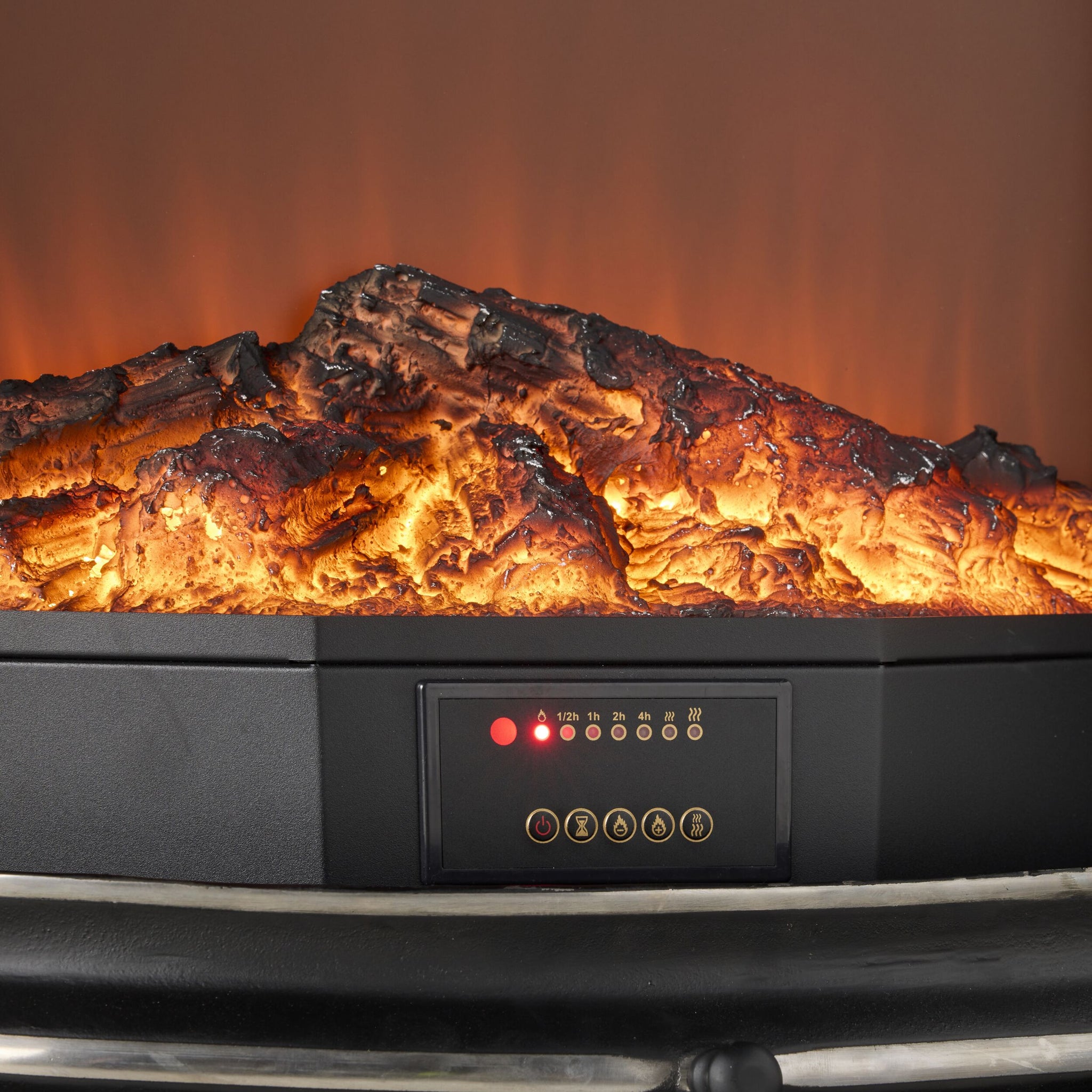 Belford Black Mantel with Regent Electric Insert Package