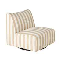 Bowie Occasional Swivel Chair Taupe Stripe