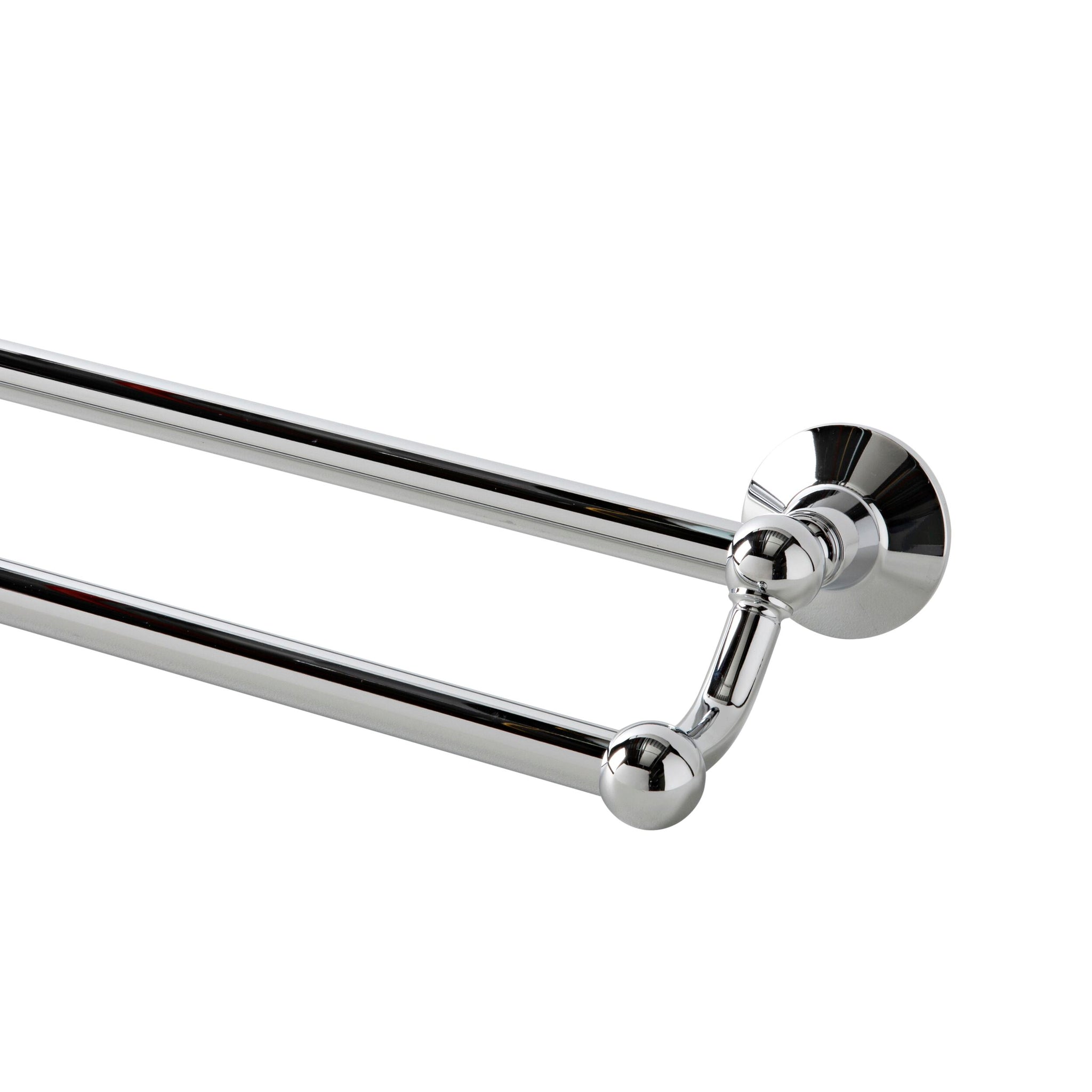 Oxford Double Towel Rail 600mm Chrome