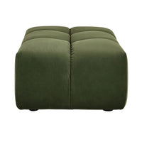Alexis Ottoman Velvet Sofa Eucalyptus