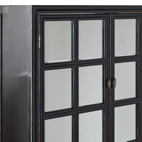 Sansha 2 Door & 2 Drawer Display Cabinet Black & White