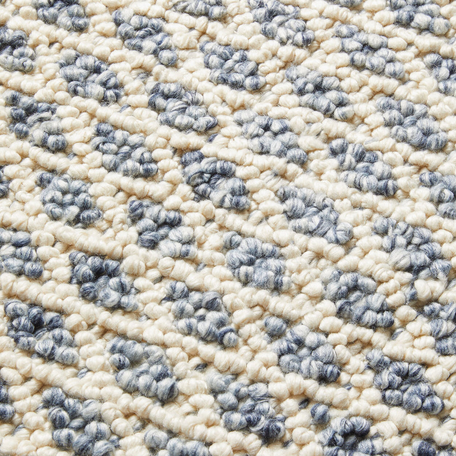 Kira Diamond Hand Woven Blue & Cream Rug 240x150cm
