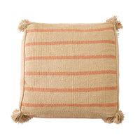 Arizona Square Fringed Pouf Natural