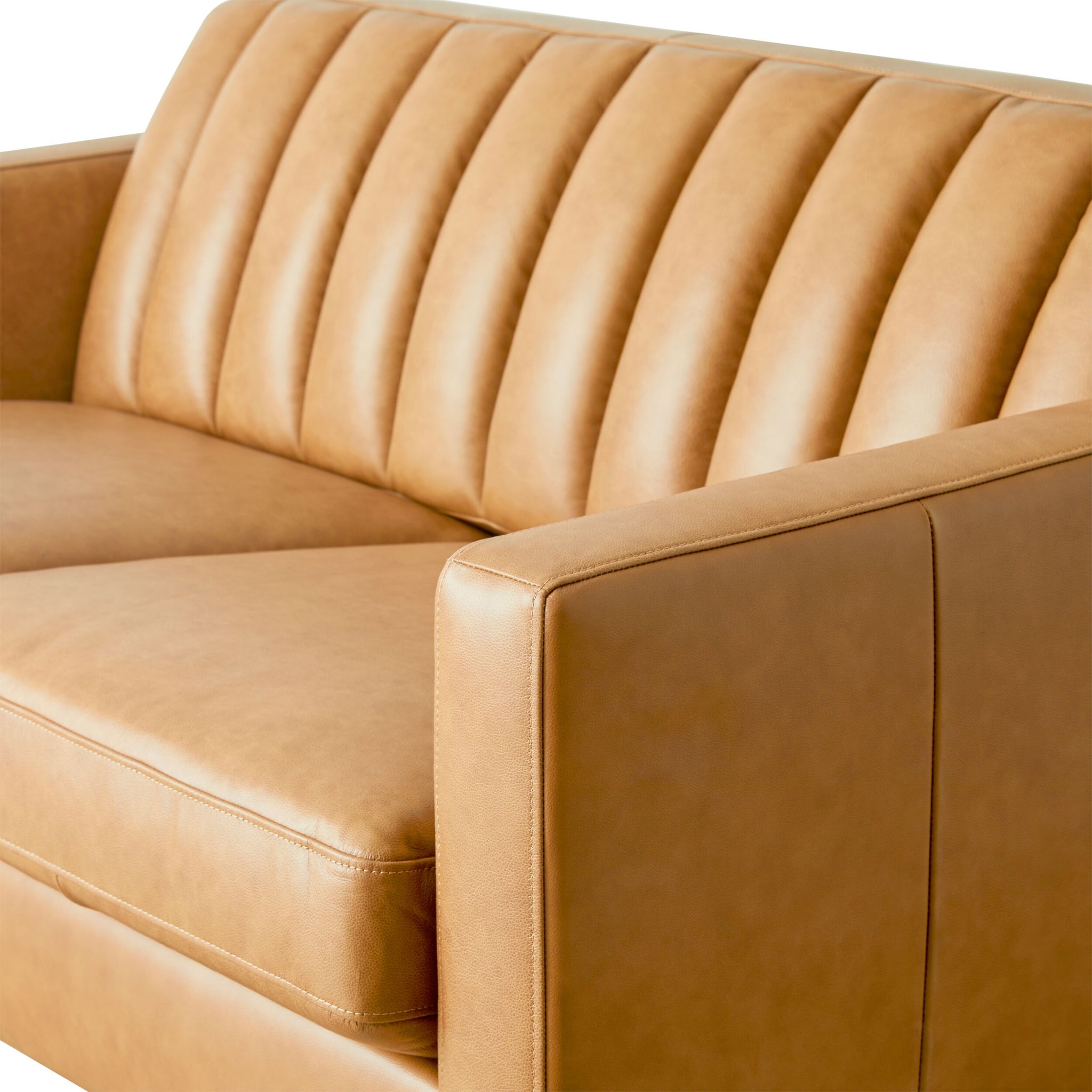 Stitch 2 Seater Leather Sofa Dakota Saddle