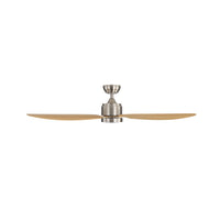 Solace 132cm Outdoor DC Fan - Satin Nickel with Natural ABS Blades