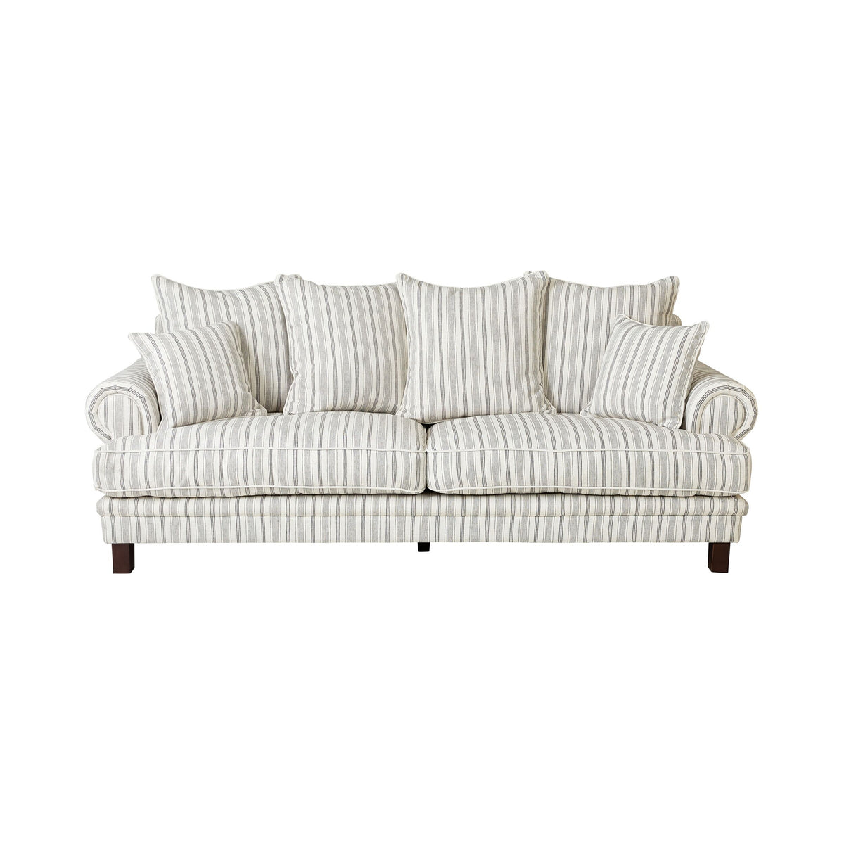 Lisette 3.5 Seater Sofa Linen Stripe